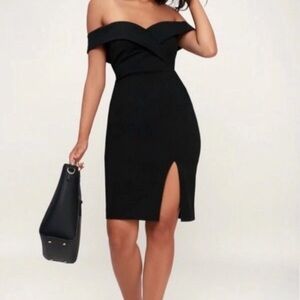 Lulu's Chic Black Strapless Dress